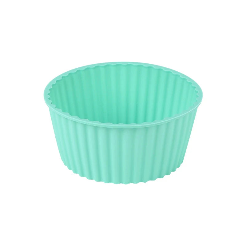 2Pcs Silicone Cake Mold For Muffin Cupcake Baking Food Grade Silicone Bagels Pan For Baking Non Stick Mini Cupcake Mould Qme Green