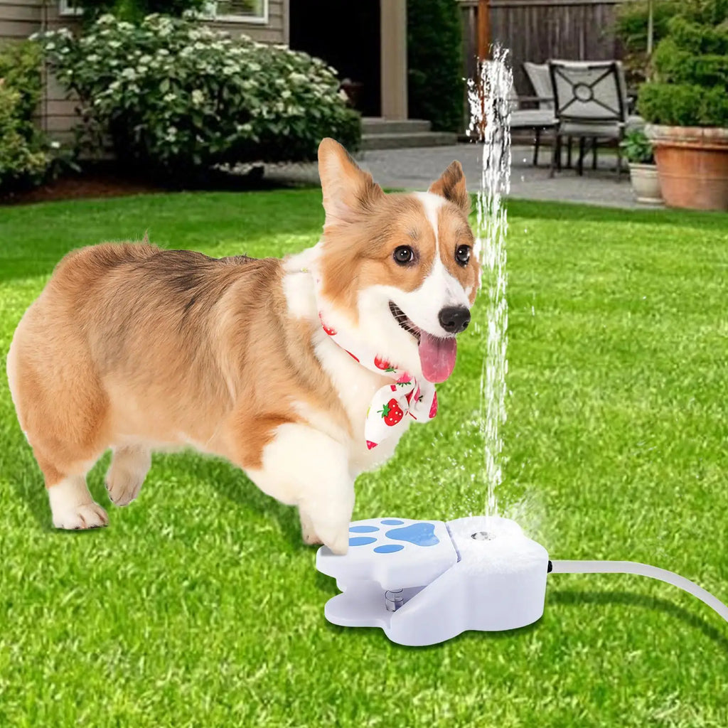 NEW Pet Water Fountain Step On Safe Pet Puppy Step On Safe Pet Water Supply Dog Use Step On Dog Drinking Fountain Water Pet Toy Qme