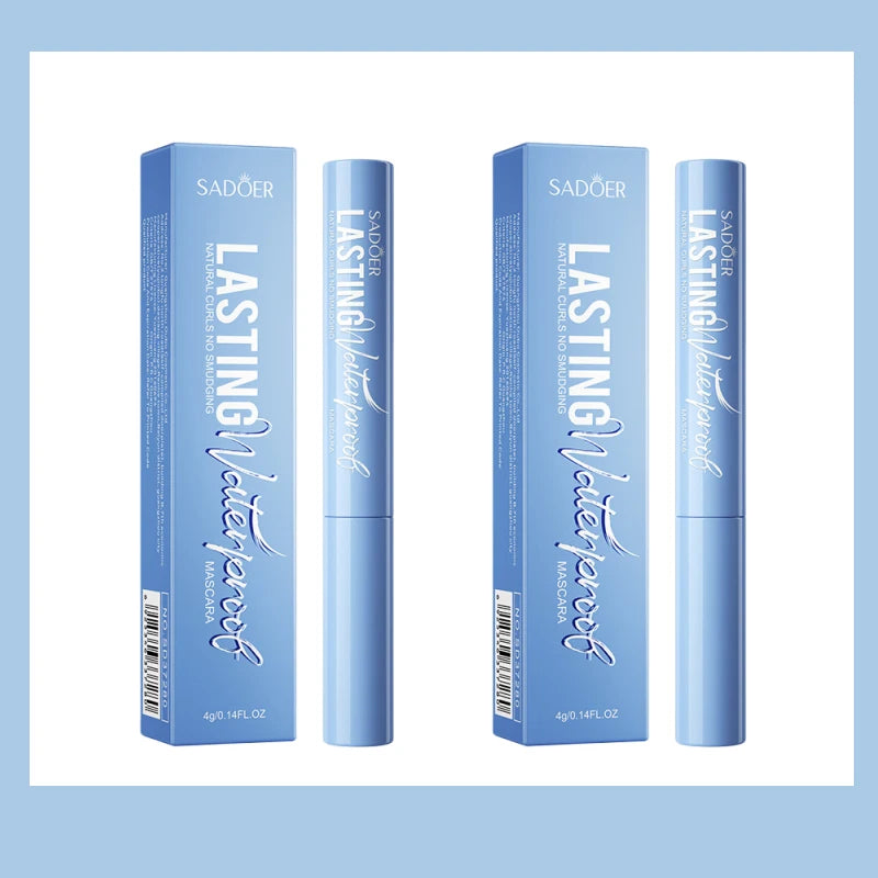 5D Waterproof Mascara Lengthening Eyelashes Women's Make-up Waterproof Mascara Black Silk Fibre Mascara Korean Cosmetics New Qme 2pc