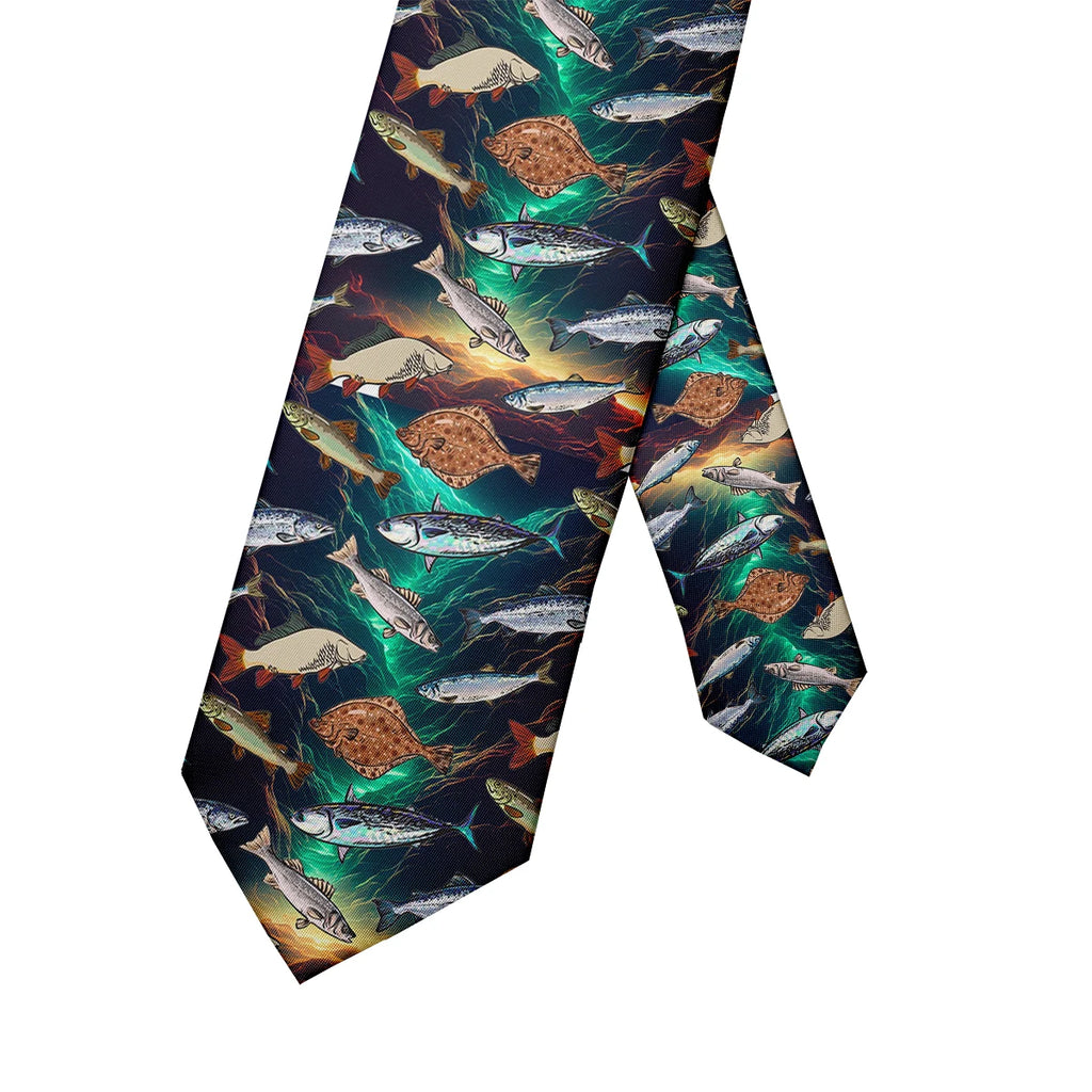 Design Fun Fish Tie Fashion Neutral Men's 3d Printing Deep Sea Qme