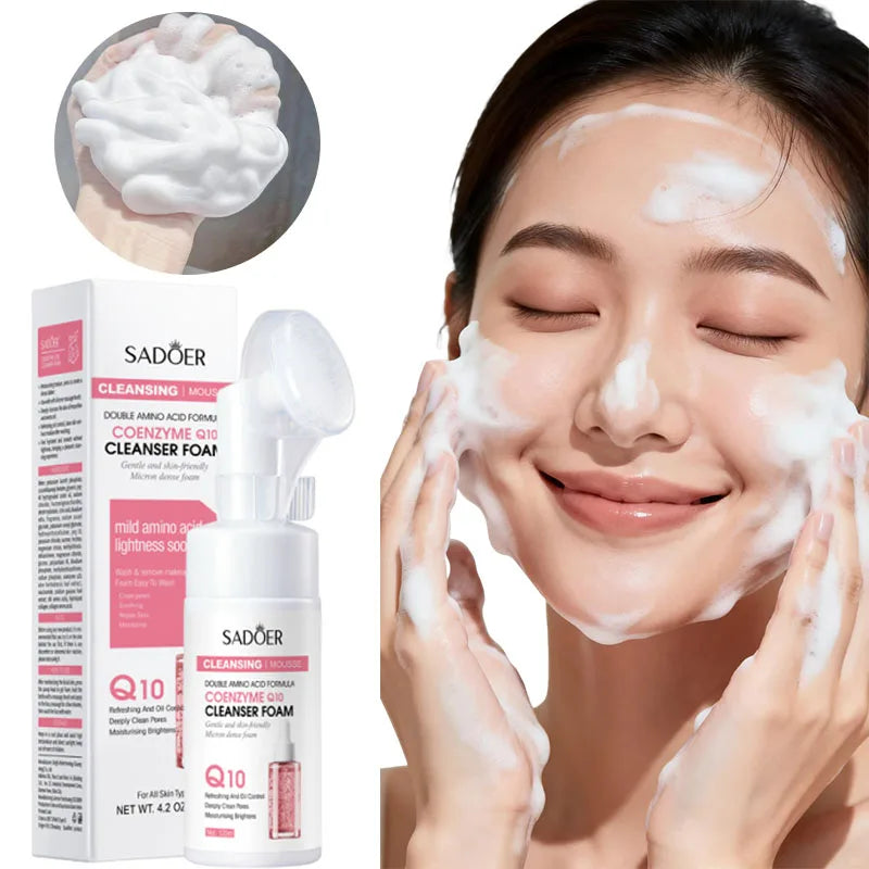 Facial Cleanser Oil Control Shrink Pores Face Wash Foam Face Massasge Facial Hydrating Moisturizing Skin Products Mossee Clean Qme
