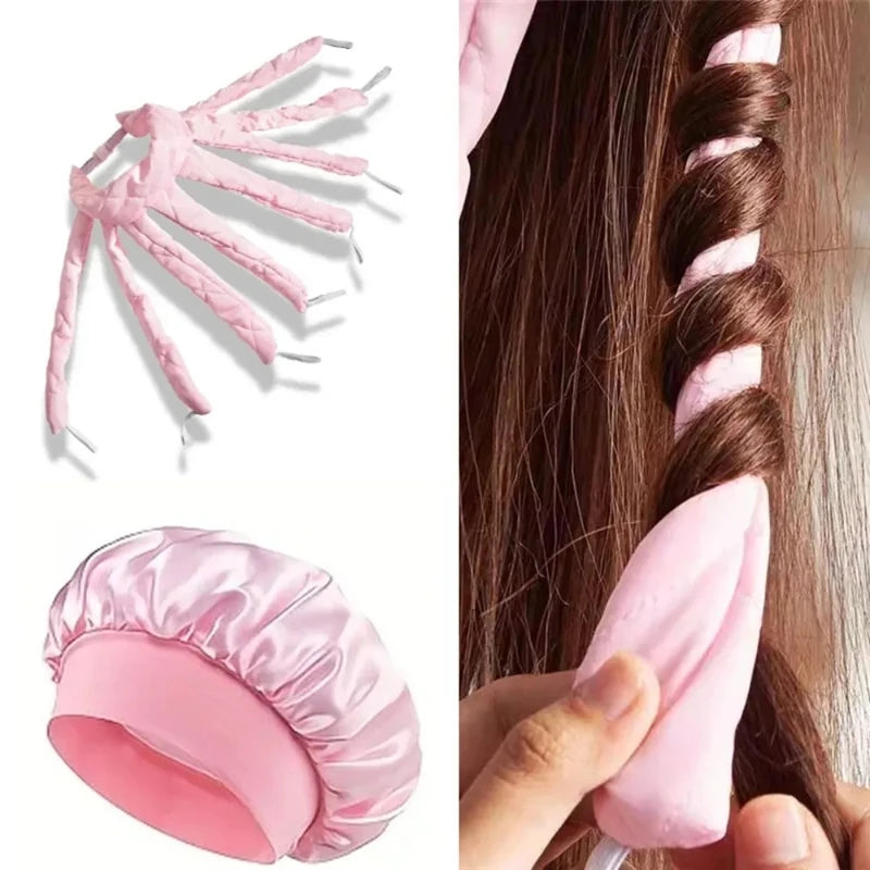 Lazy Hair Curler Hair Rollers Heatless Headband Curls Silk Ribbon Sleeping Soft Wave Formers No Heat Curls Ribbon Styling Tools Qme