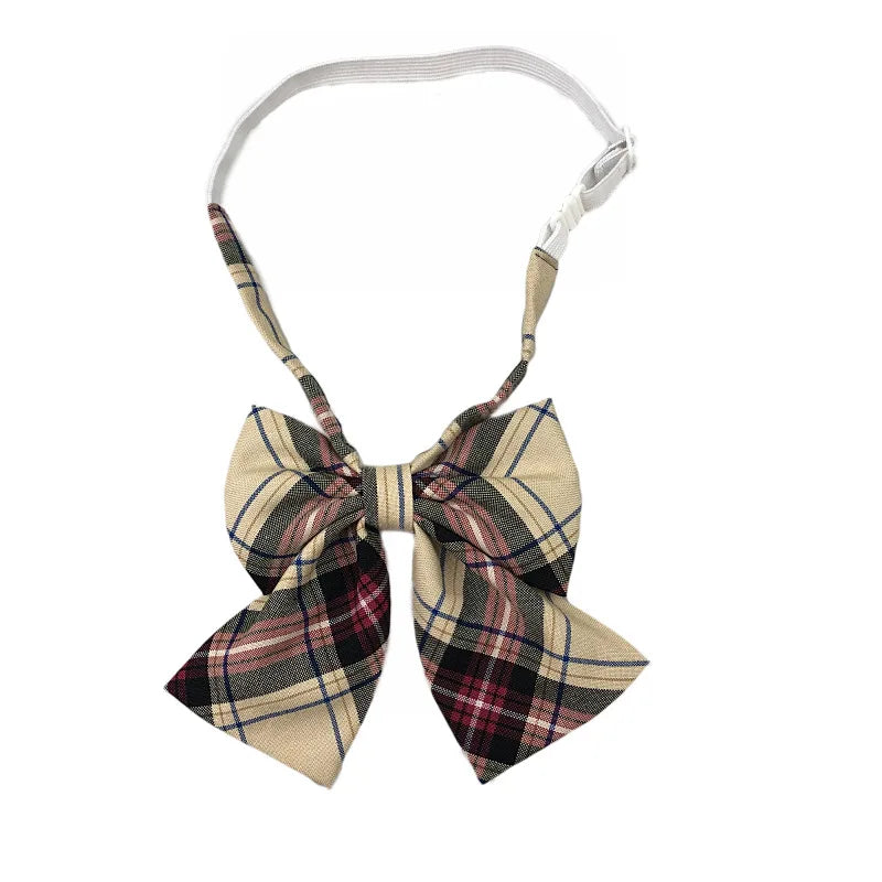 Cute Ladies Bowtie Fashion Butterfly College Plaid Check Bow Tie Qme rt-7