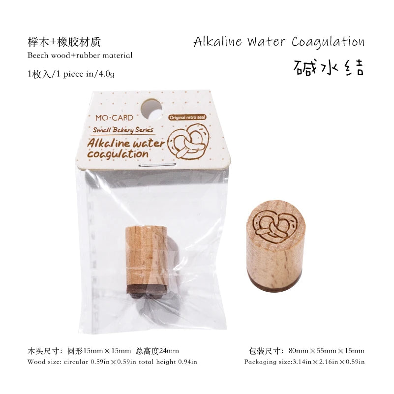 1 pc Vintage Coffee Bread Wooden Rubber Stamp Bottle Shape DIY Decor Scrapbooking Albums Wood Seal Daily Planner Stationery Qme G