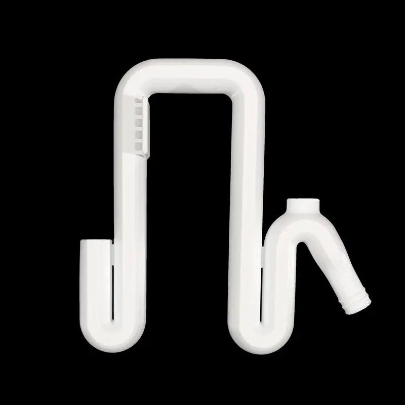 Self Priming Siphon Hose No-Drill Overflow Pipe Effortless Auto Drain And Fill Rainwater Transfer & Overflow Pipe Tools Qme White