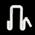 Self Priming Siphon Hose No-Drill Overflow Pipe Effortless Auto Drain And Fill Rainwater Transfer & Overflow Pipe Tools Qme White