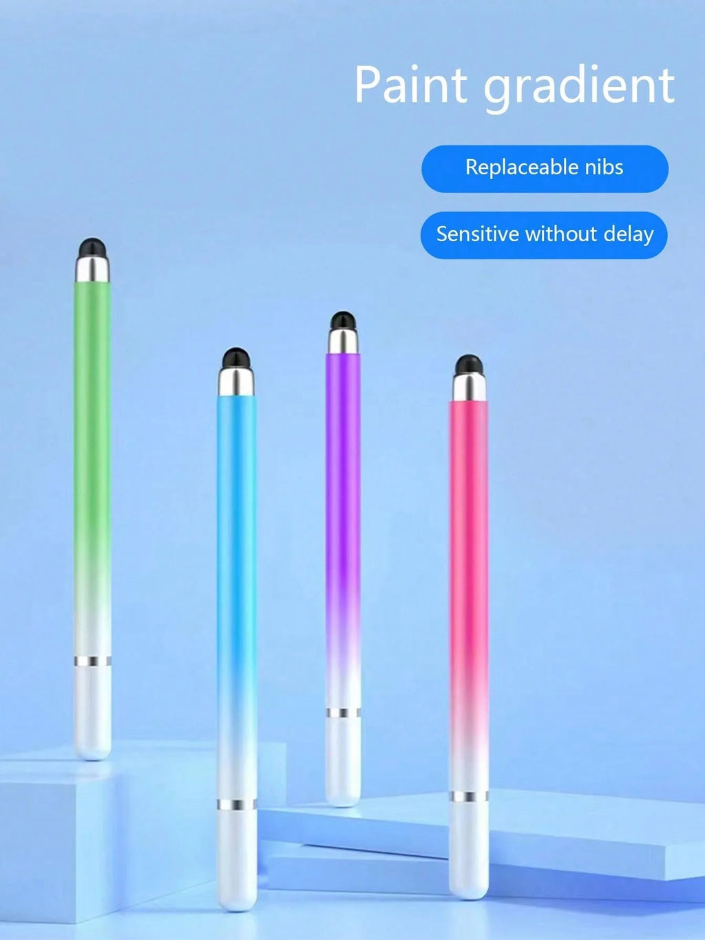 1 Macaron Gradient Dual-tip Touch Stylus High-precision Pen Mobile Qme