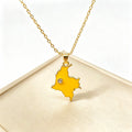 Yellow Red Blue Enamel Colombia Map Multicolor Zircon Pendant Necklace Flag Patriotic Souvenir Jewelry For Women Men Daily Wear Qme 1