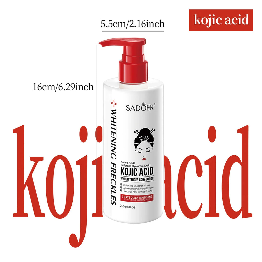 Kojic Acid Whitening Body Lotion Moisturizing Brighten Skin Essential Qme