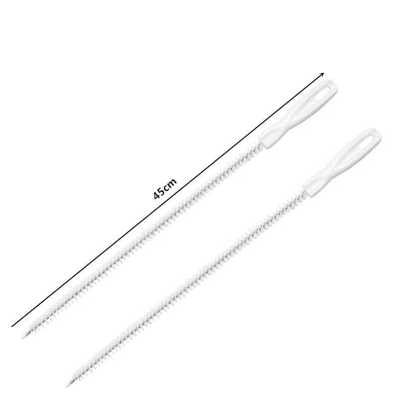 Pipe Dredging Brush Bathroom Hair Sewer Sink Cleaning Brush Drain Cleaner Flexible Cleaner Kitchen Clog Plug Hole Remover Tool Qme 2PCS
