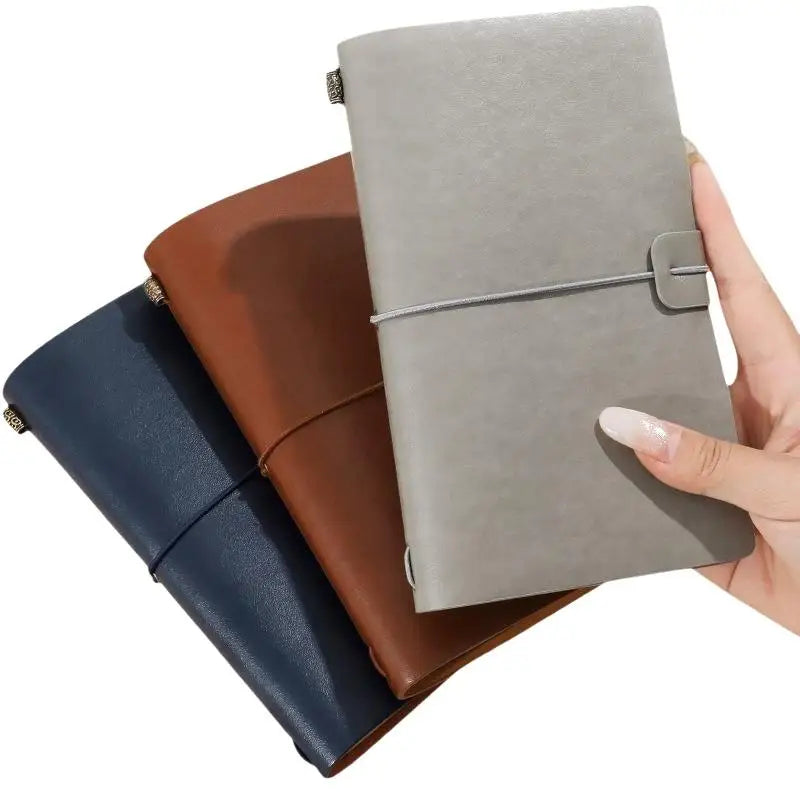 Vintage PU Leather Refillable Notebook Soft Cover Loose Leaf Pages Qme