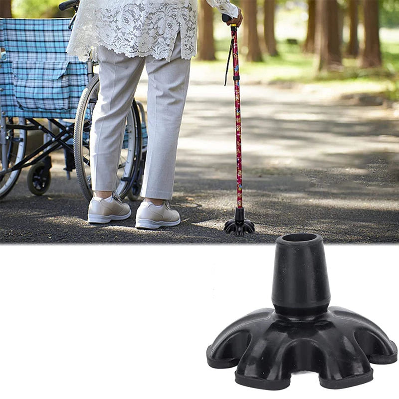 Cane Tips 6 Pillar Design Nonslip Rubber Crutch End Mat Walking Stick Qme