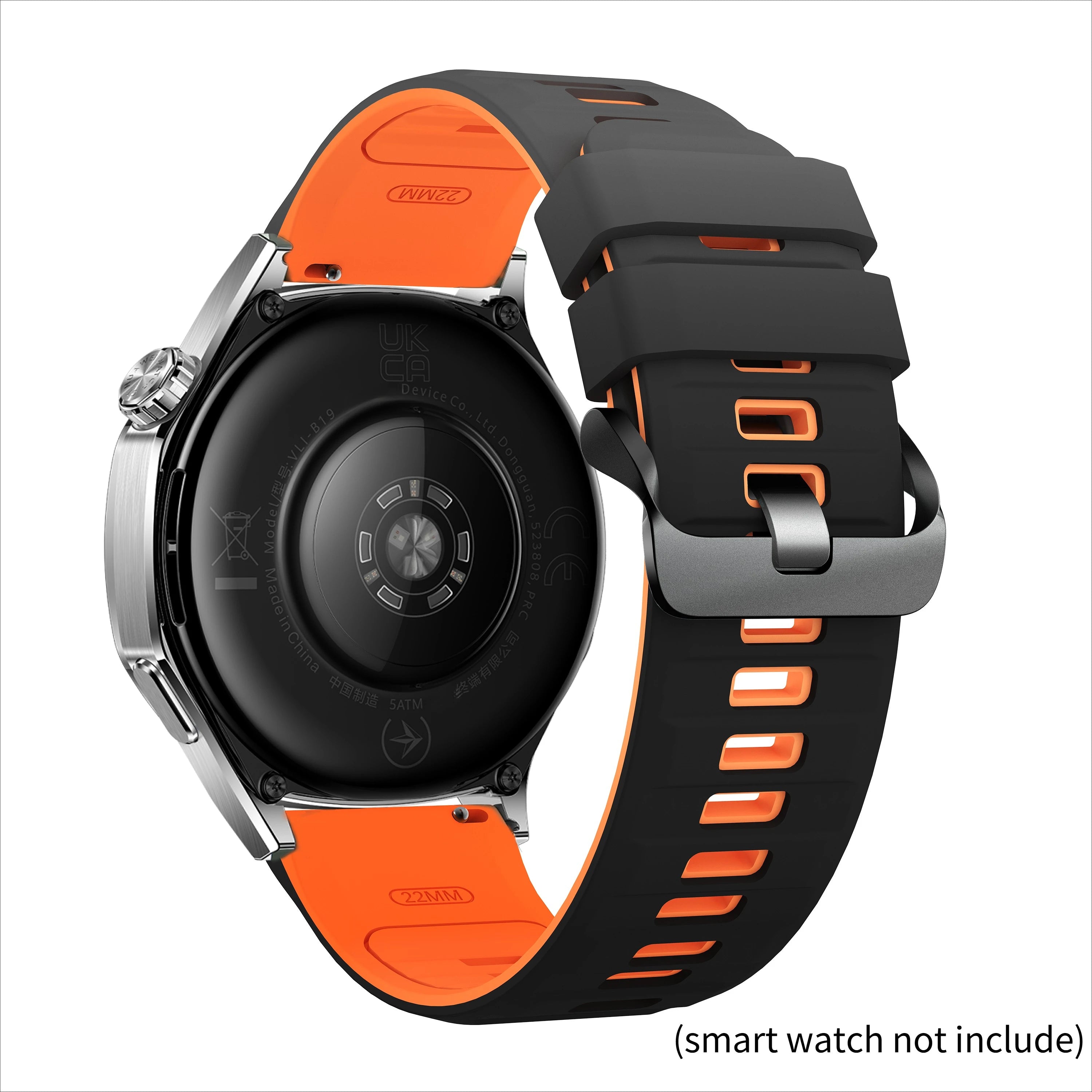 22mm Silicone Watchband For Huawei Watch GT 6 46mm Strap Bracelet For Huawei GT6 Pro Band Sports Replacement Wristband Qme Black Orange 22mm Universal