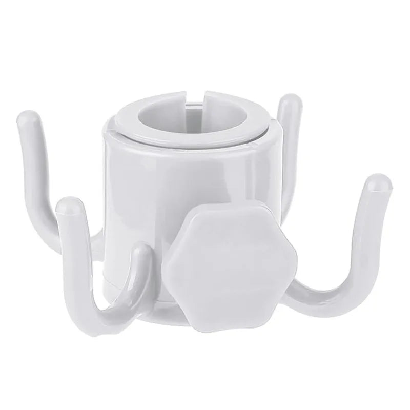 Outdoor Beach Umbrella Hooks Portable Camping Trip 4 Prongs Plastic Umbrella Hook For Towels/Clothes/Sunglasses/Bags-Accessories Qme White