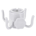 Outdoor Beach Umbrella Hooks Portable Camping Trip 4 Prongs Plastic Umbrella Hook For Towels/Clothes/Sunglasses/Bags-Accessories Qme White