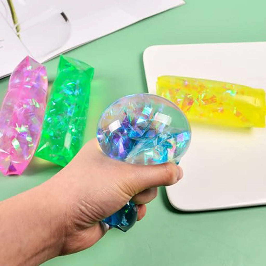 Colorful Random One Smooth Slippery Wiggly Stress Relief Toy with Confetti and Sea Creatures for Kids and Adults Fun Gifts Qme