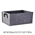 Rectangular Fabric Plant Grow Bag Breathable Non Woven Planter Pot Qme Gray 40x30x20cm