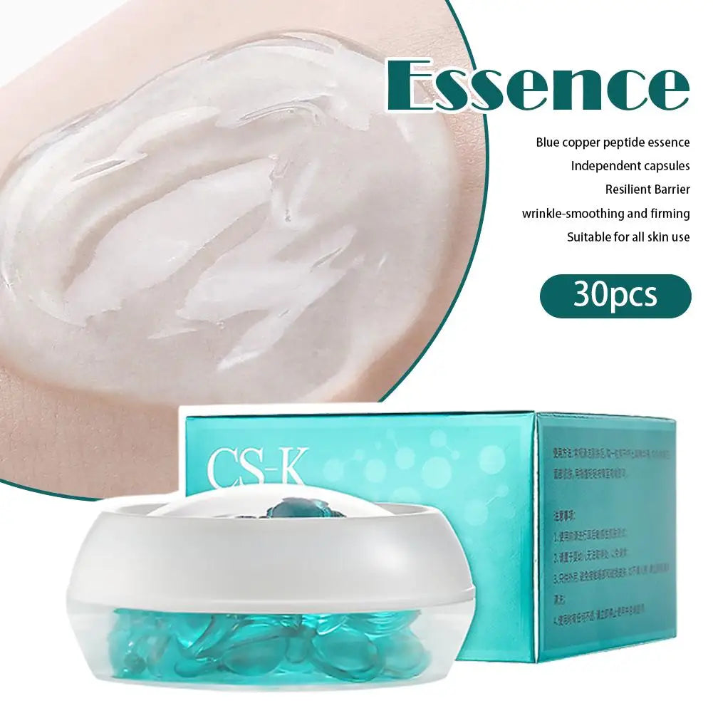 CS-K Copper Peptide Serum Capsules, GHK-Cu Deep Repair Face Essence, Hydrating Serum For Sensitive Skin Face Serum Qme
