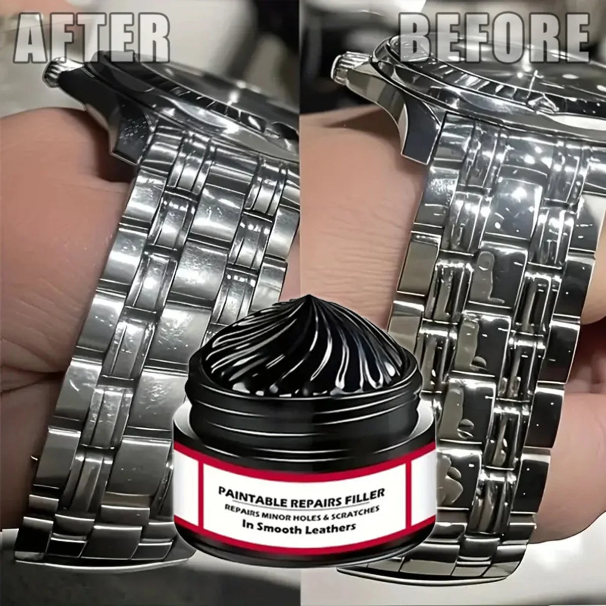 Watch & Metal Polishing Paste: Strap Scratch Repair, Gold/Silver Oxidation Remover, Stainless Steel/Phone Frame Refurbishment Qme
