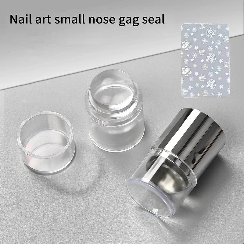 Jelly Silicone Nail Stamper Scraper Transparent Templates Stamp Qme