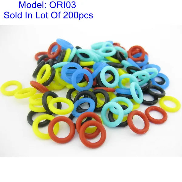 200pcs Silicone Soft O-Rings For Wrap Coil Tattoo Machine Gun Spring Accessories Supply Qme Neo Chrome