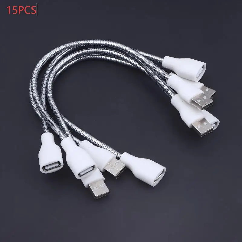 USB Extension Cable LED Light Fan Power Supply Adapter Male Female Qme 15PCS