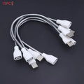 USB Extension Cable LED Light Fan Power Supply Adapter Male Female Qme 15PCS