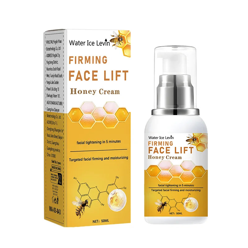 Honey Instant Face Lift & Firm Skin Cream Sustainable Face Lifting Reduces Fine Lines Gentle Moisturizing Care Cream Qme 1pcs