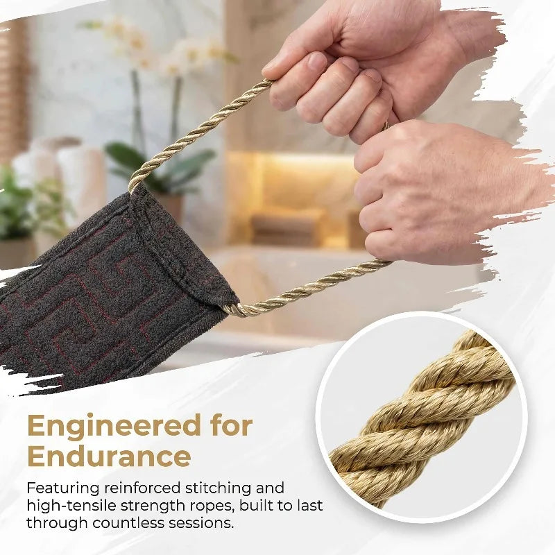 Long Back Brush Exfoliating Scrubber Towel Rough Texture Deep Clean Qme