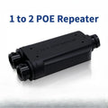 2 Port Waterproof POE Repeater IP66 10/100Mbps 1 to 2 PoE Extender with IEEE802.3af/at 48V Outdoor for POE Switch Camera Qme FS-012POE