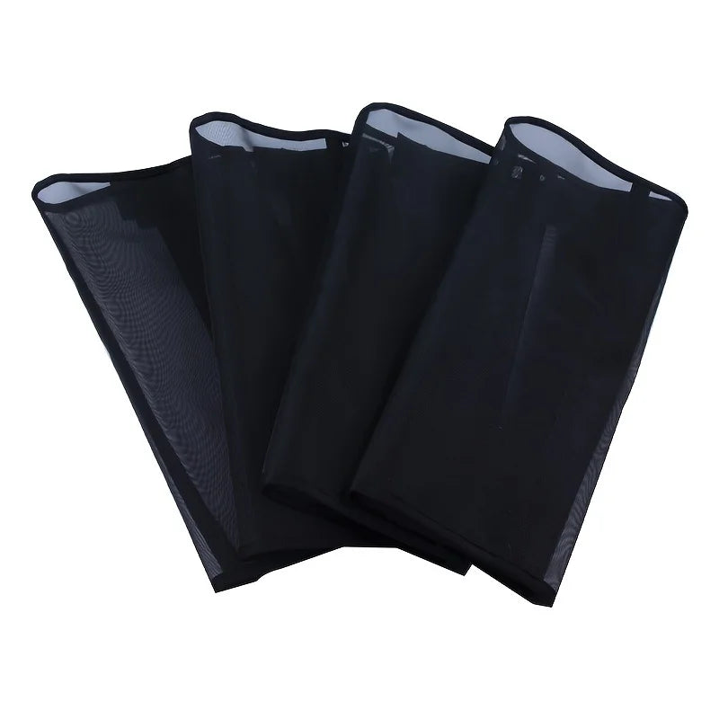4Pcs Fly Boot for Horses Horse Fly Leggings Breathable Horse Boot Protective Horse Leg Wraps for Flies Qme black