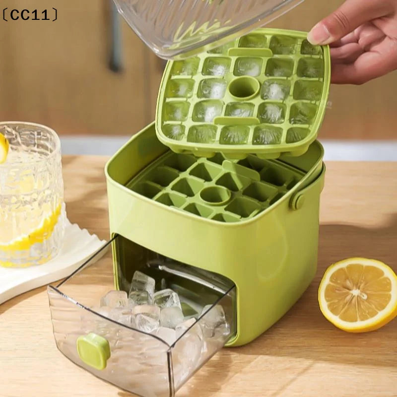 48 Grid Ice Cube Mold Double Layer Reusable Refrigerator Maker Qme