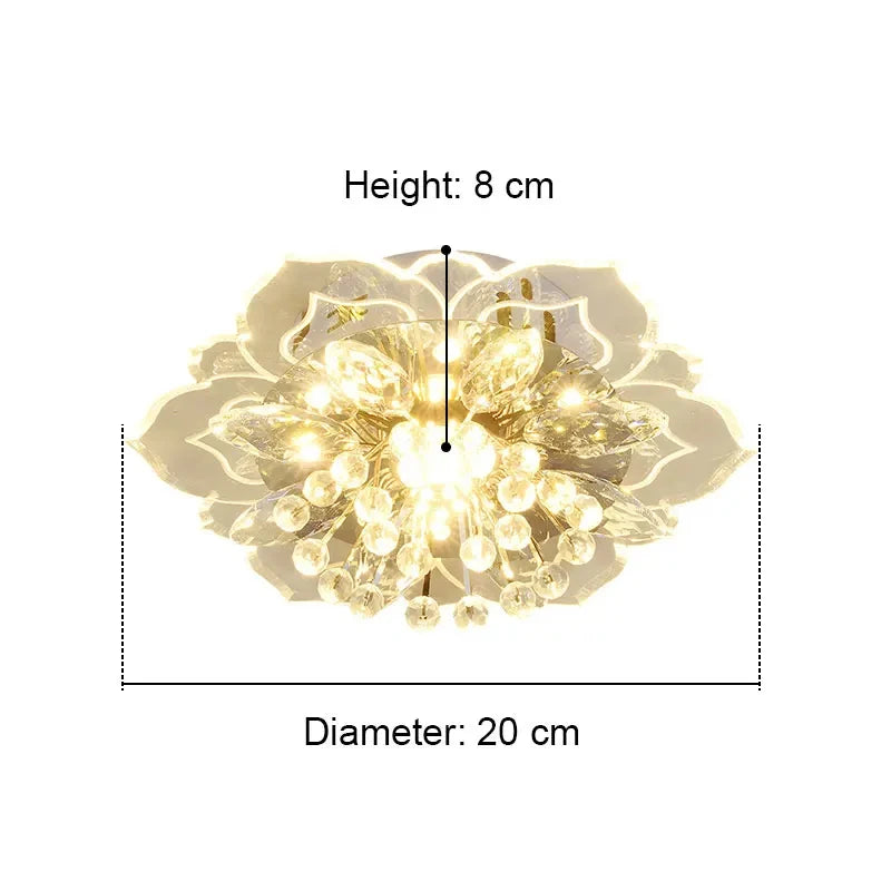 Modern LED Ceiling Light Crystal Ceiling Lamp Bedroom Chandelier Indoor Lighting For Living Room Home Decoration Led Chandelier Qme