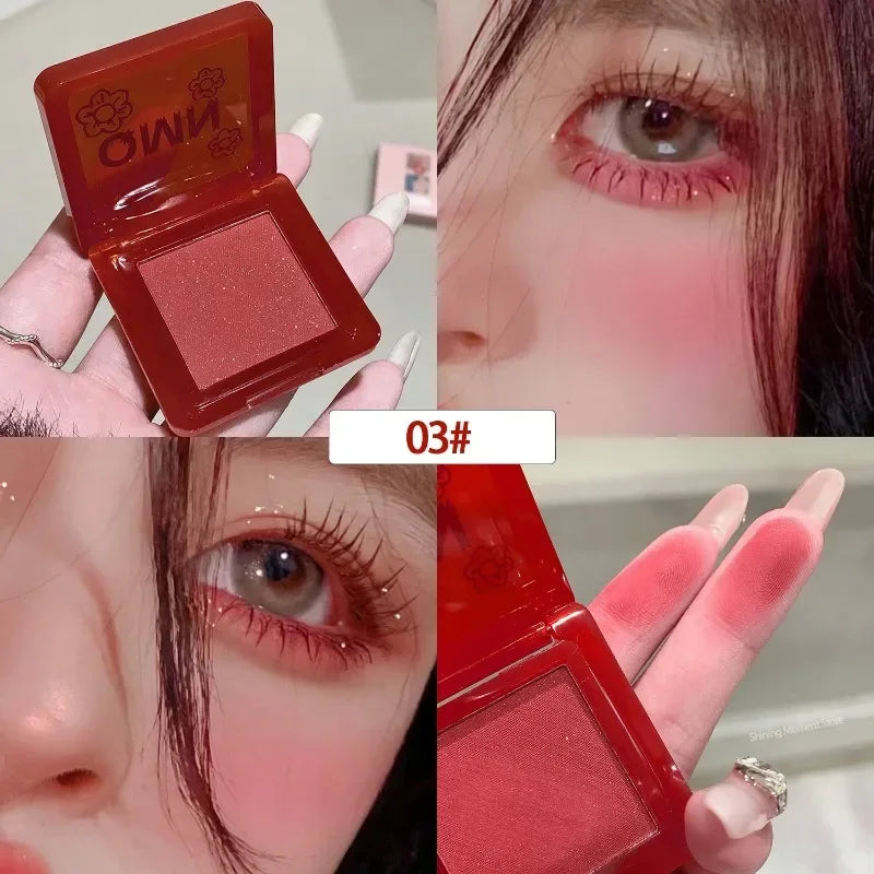 Monochrome Blush Palette Tomato Orange Blusher Powder Natural Face Makeup Matte Peach Rouge Contour Shadow Palette Girl Cosmetic Qme 03