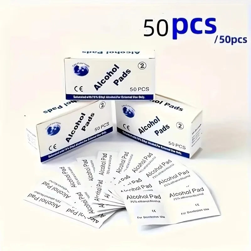 Disposable disinfection car interior cleaning wound treatment essential for home, 75% alcohol disinfection cotton paper Qme 50pcs