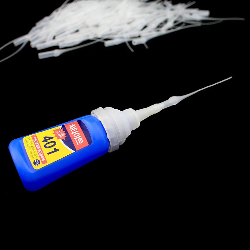 100 Glue Micro-tips Plastic Bottle Tips Extender Precision Qme