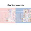 2 Books Colorful Macaron Basic Sticker Book, Versatile for Journal & Album Decor, Essential for Craft Lovers Qme 2 Books