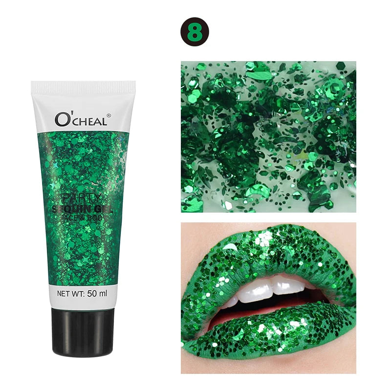 Party Sequin Gel Waterproof Sweat Proof Durable Shiny Creates Amazing Qme 8