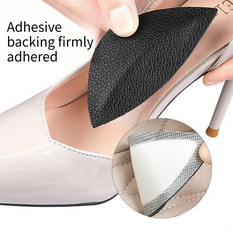 PU Leather Arch Flat Soft Wear-resistant Self-adhesive Shock Absorber Qme