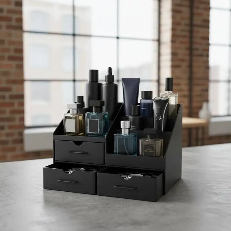 Men Cologne Holder Dresser Perfume Stand Bathroom Countertop Qme Default Title