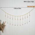 Photo Display Wall Hanging Decor Boho Home Decoration Wooden Beads Qme onesize