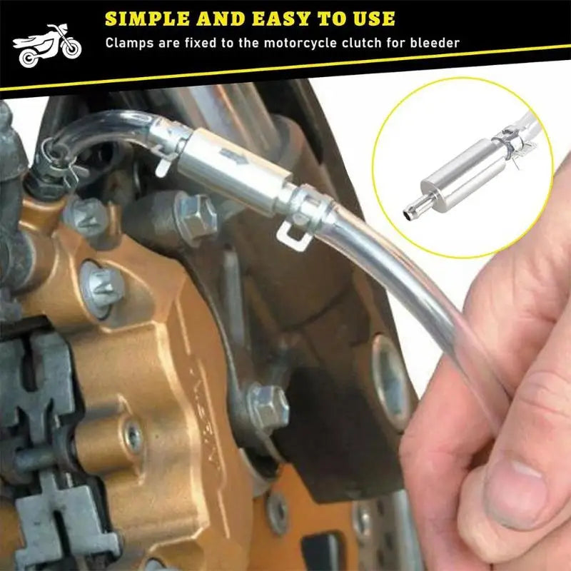 Car Clutch Brake Bleeder Hose Hydraulic One Way Valve Tube Bleeding Qme