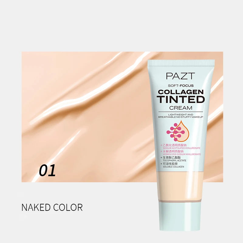 Soft Scorched Collagen Colored Face Cream Durable Waterproof Suitable Qme 01 NAKED COLOR