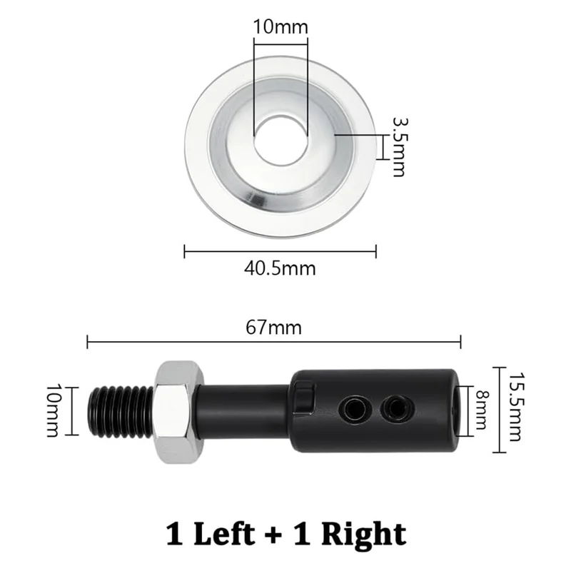 A02F-Polisher Adapter Spindle, 2-Pack Steel Motor Arbor Kit For Bench Grinder, Sander, And Rotary Tools Qme