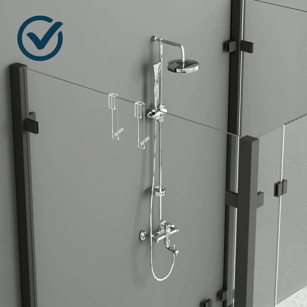 Shower Door Hooks Anti-slip Acrylic Bathroom Sturdy Durable Qme