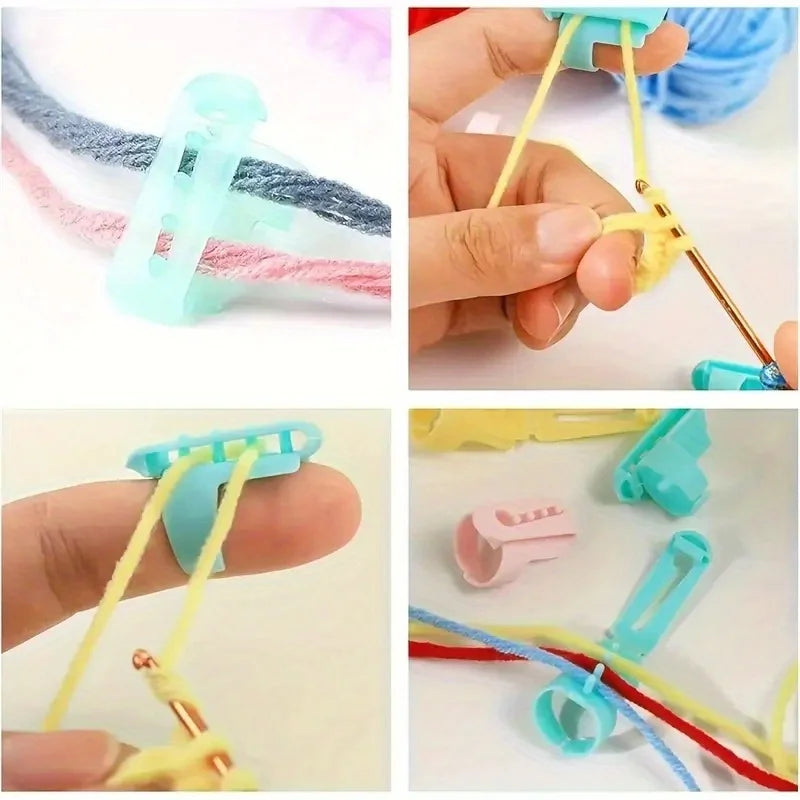 1pc Crochet Tension Ring - Yarn Guide Ring - Companion Ring - Crochet Knitting Tool for Household Knitting Accessory Qme Green