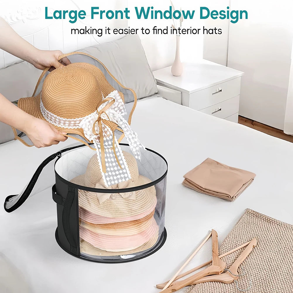 Non-woven Fabric Hat Storage Bucket Clothing Travel Portable Qme