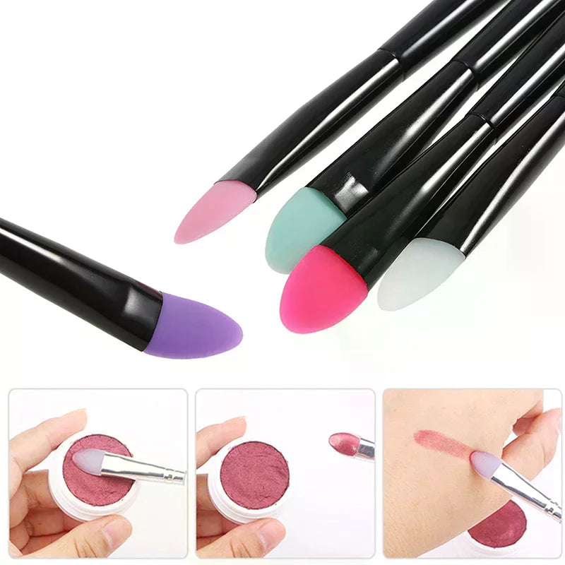 Soft Silicone Eyeshadow Brush Makeup Professional Facial Cosmetic Qme