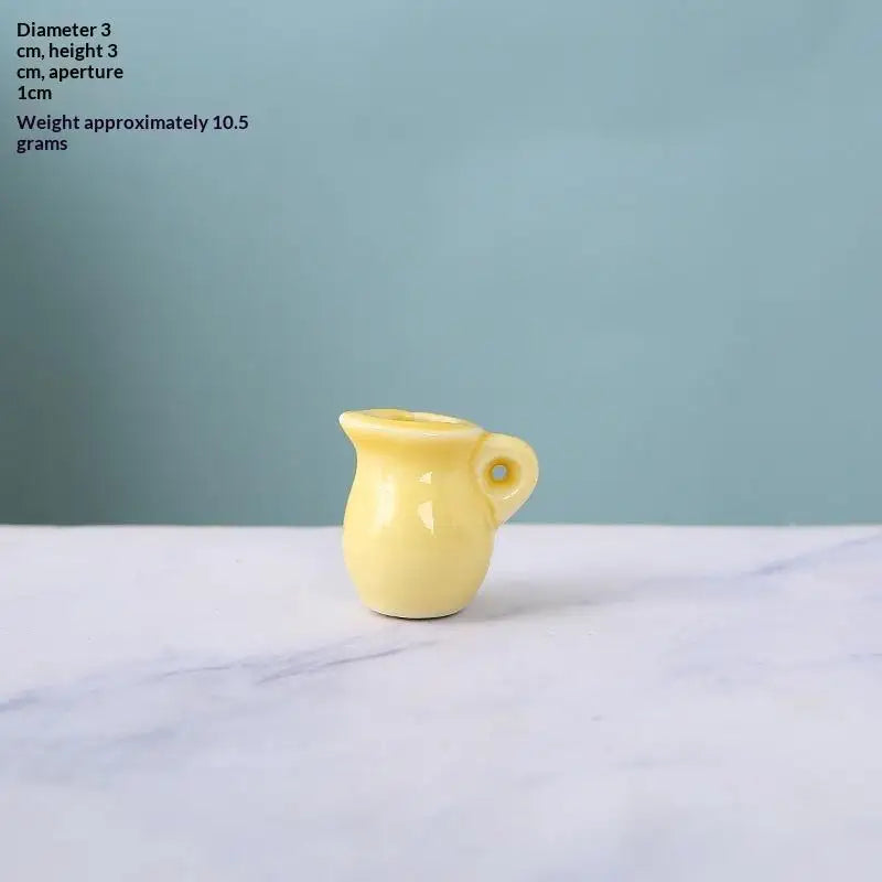 1Pcs Creative DIY Magnetic Flower Arrangement Decorative Object For Home Kitchen Decoration Mini Ceramics Vase Fridge Magnet Qme A1