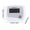 Step Counter for Elderly Sports Clipping Walk Meter Senior Steps Counter for Sports Running Training Hiking Backpacking Travel Qme White